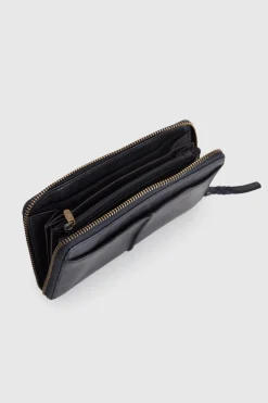 Cece Leather Large Tab Wallet