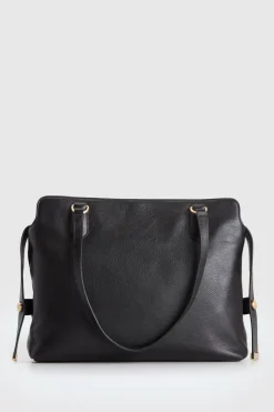 Clover Leather Work Tote Bag