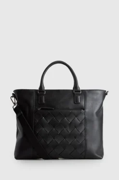 Dominic Leather Weave Tote Bag