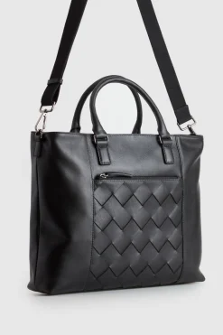 Dominic Leather Weave Tote Bag