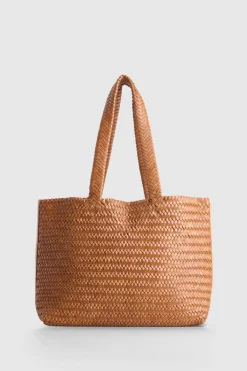 Elise Leather Weave Tote Bag