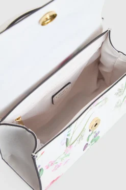 Iris Floral Top Handle Bag