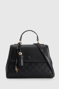 Logo Emboss Top Handle Bag