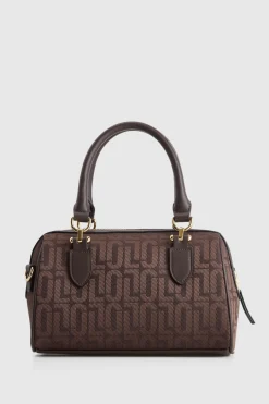 Logo Jacquard Barrel Bag