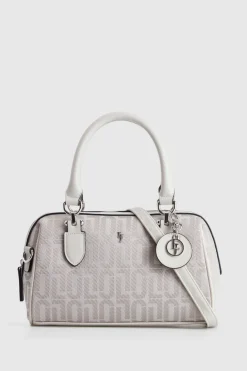 Logo Jacquard Barrel Bag