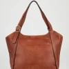 Maya Leather Buckle Tote Bag