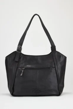 Maya Leather Buckle Tote Bag