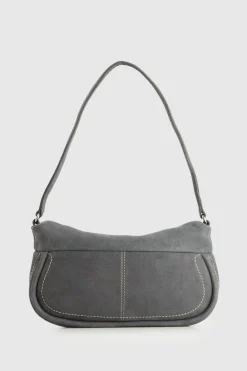 Narda Nubuck Leather Shoulder Bag