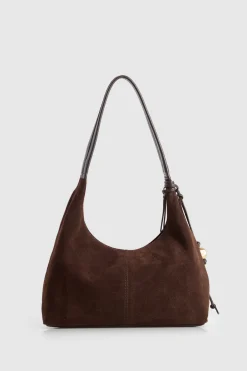 Nina Leather Suede Hobo Bag