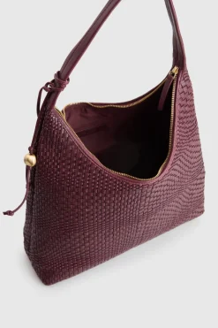 Nina Leather Weave Hobo Bag