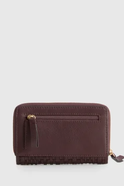 Nina Leather Zip Around Wallet