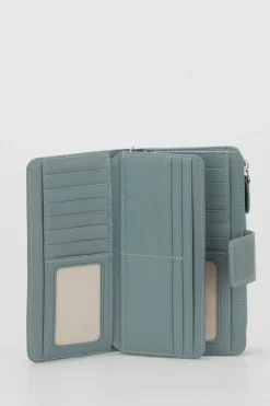 RFID Leather Zip Around Wallet