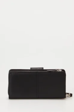 RFID Leather Zip Around Wallet
