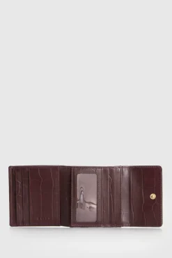 RFID Lila Croc Emboss Lea Wallet