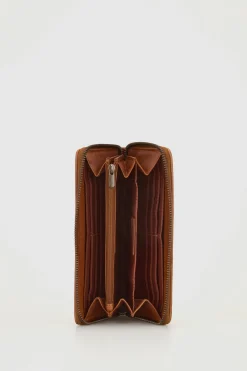 RFID Palma Leather Zip Wallet