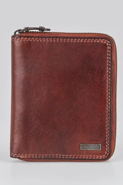 RFID Roy Leather Zip Wallet