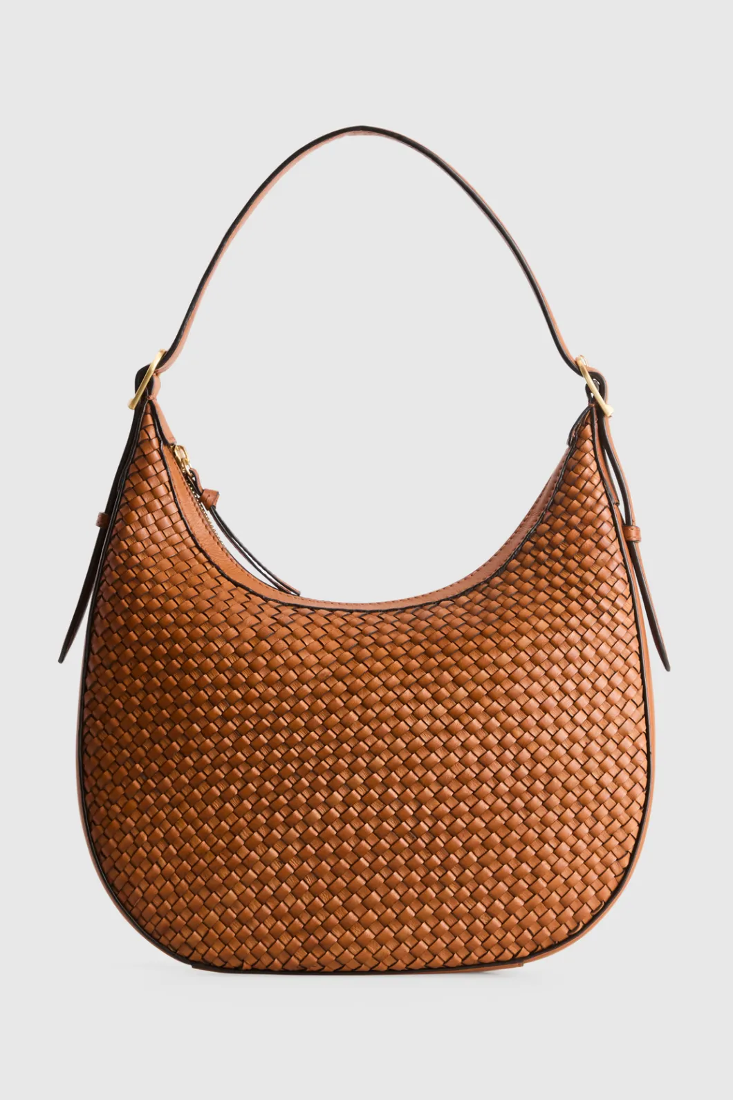 Sofia Weave Leather Hobo Bag