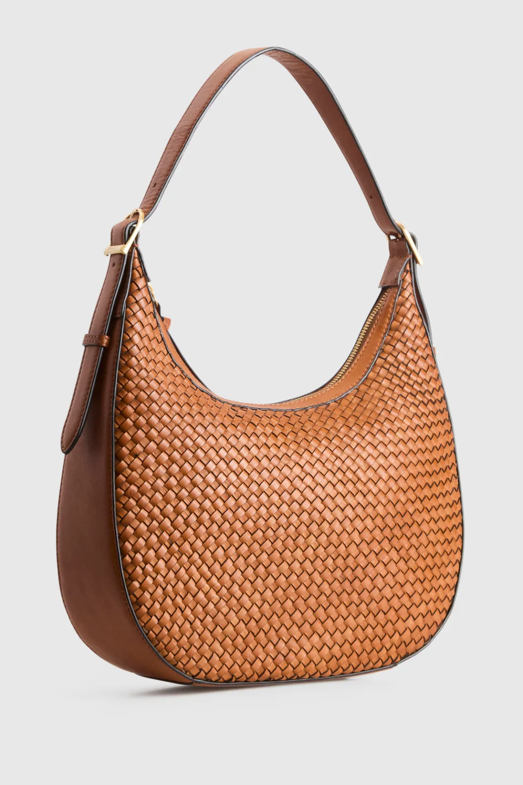 Sofia Weave Leather Hobo Bag