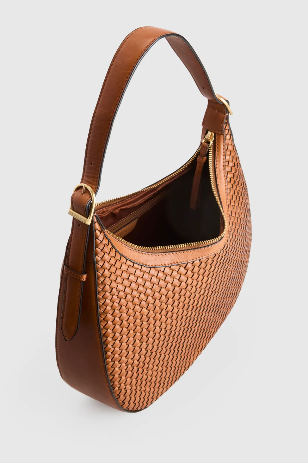 Sofia Weave Leather Hobo Bag